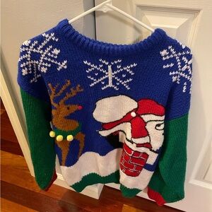 Karen Scott Blue and Green Knit Sweater